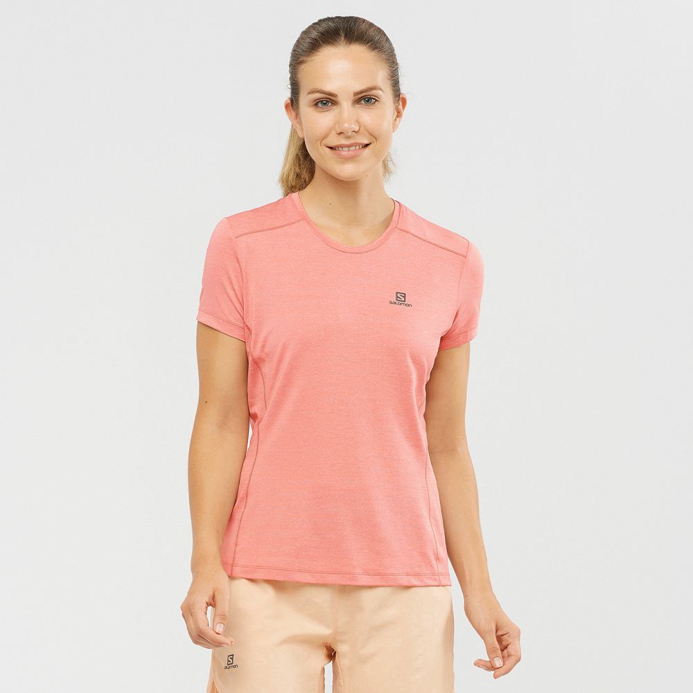 Salomon Israel XA W - Womens T shirts - Coral (BYWZ-95348)